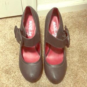 Gray 3 inch heel PUMPS